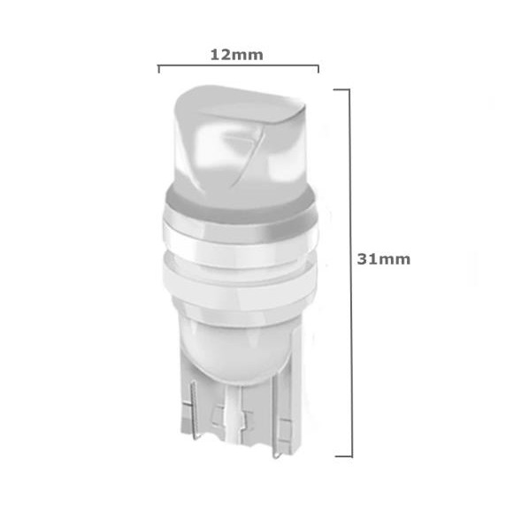 Bóng Đèn Led T10 5W Bằng Gốm Màu Đỏ/Vàng/Trắng/Xanh Dương/Xanh Lá Phù Hợp Cho Xe Hơi Và Xe Máy