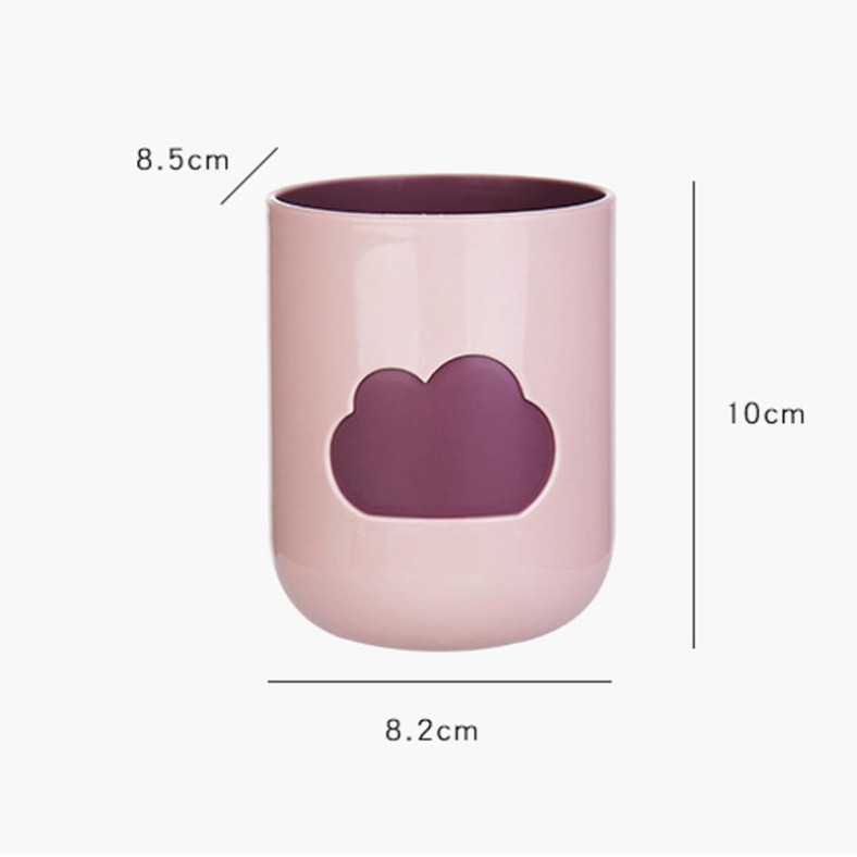 Cốc nước súc miệng Cicico A236 cốc đựng bàn chải đánh răng nhựa 2 lớp Creative Cloud Cup siêu bền đẹp họa tiết đám mây