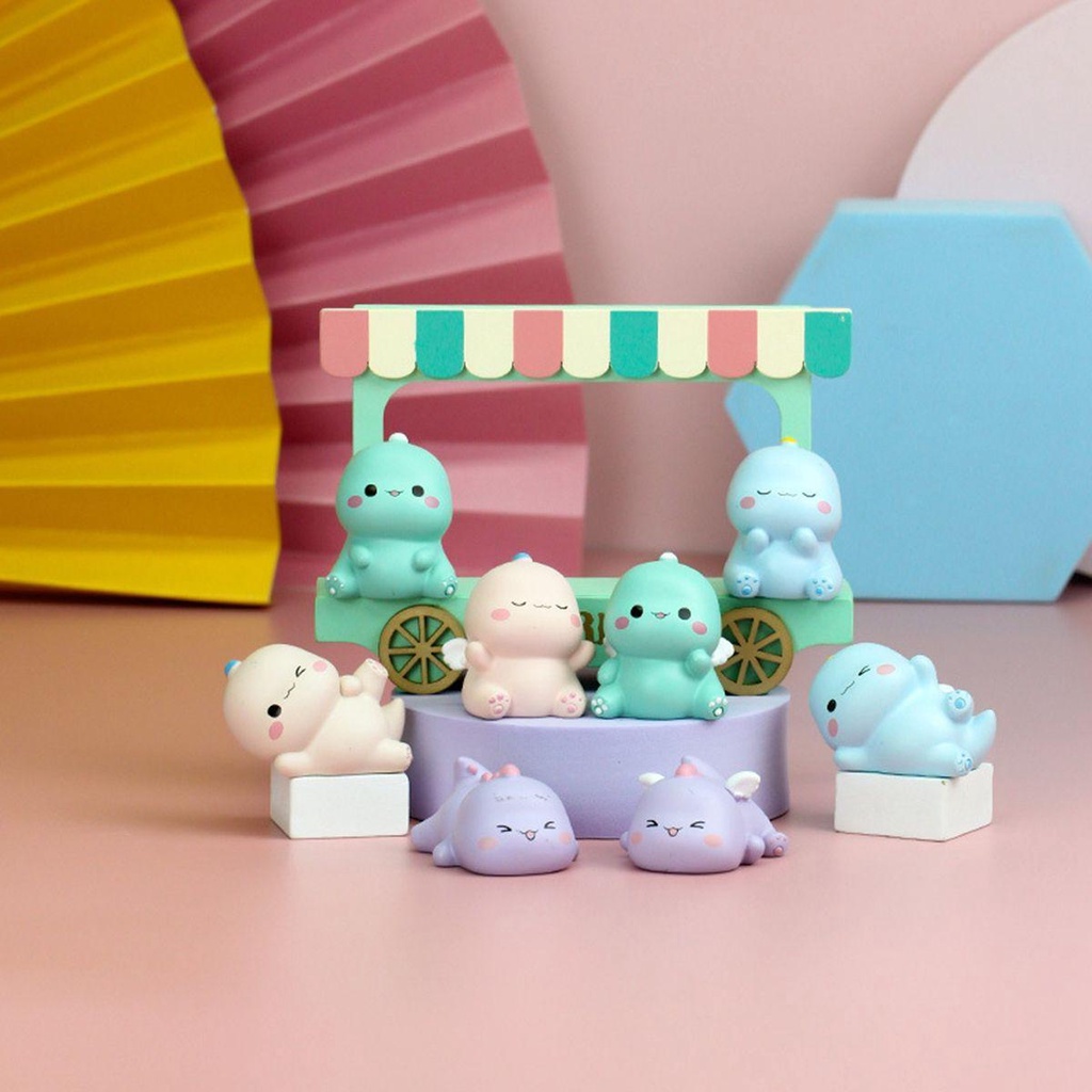 SOMEDAYZL Đồ trang trí Khủng Long Hoạt Hình Bằng Nhựa Resin Dễ Thương Xinh Xắn