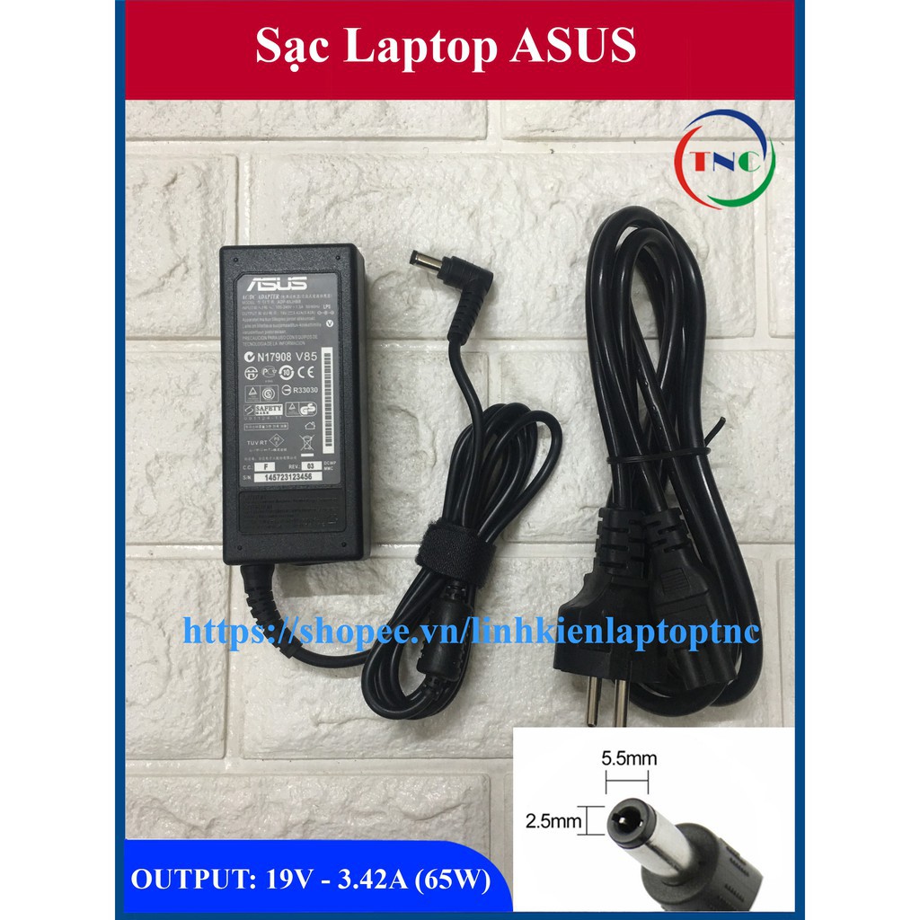 Sạc Laptop Asus 19V – 3.42A – 65W (ADAPTER ASUS 19V-3.42A)