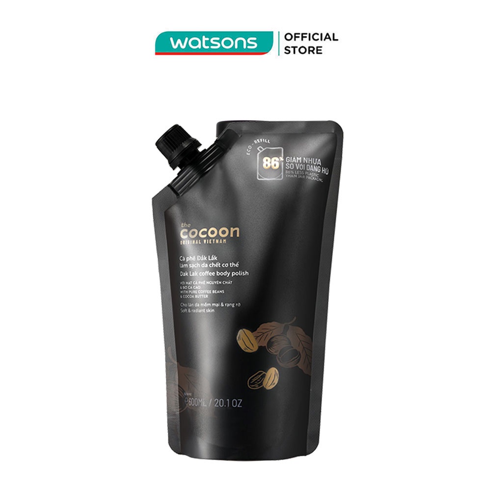 Tẩy Tế Bào Da Cơ Thể Cocoon Eco-Refill Đắk Lắk Coffee Body Polish 600ml | WebRaoVat - webraovat.net.vn