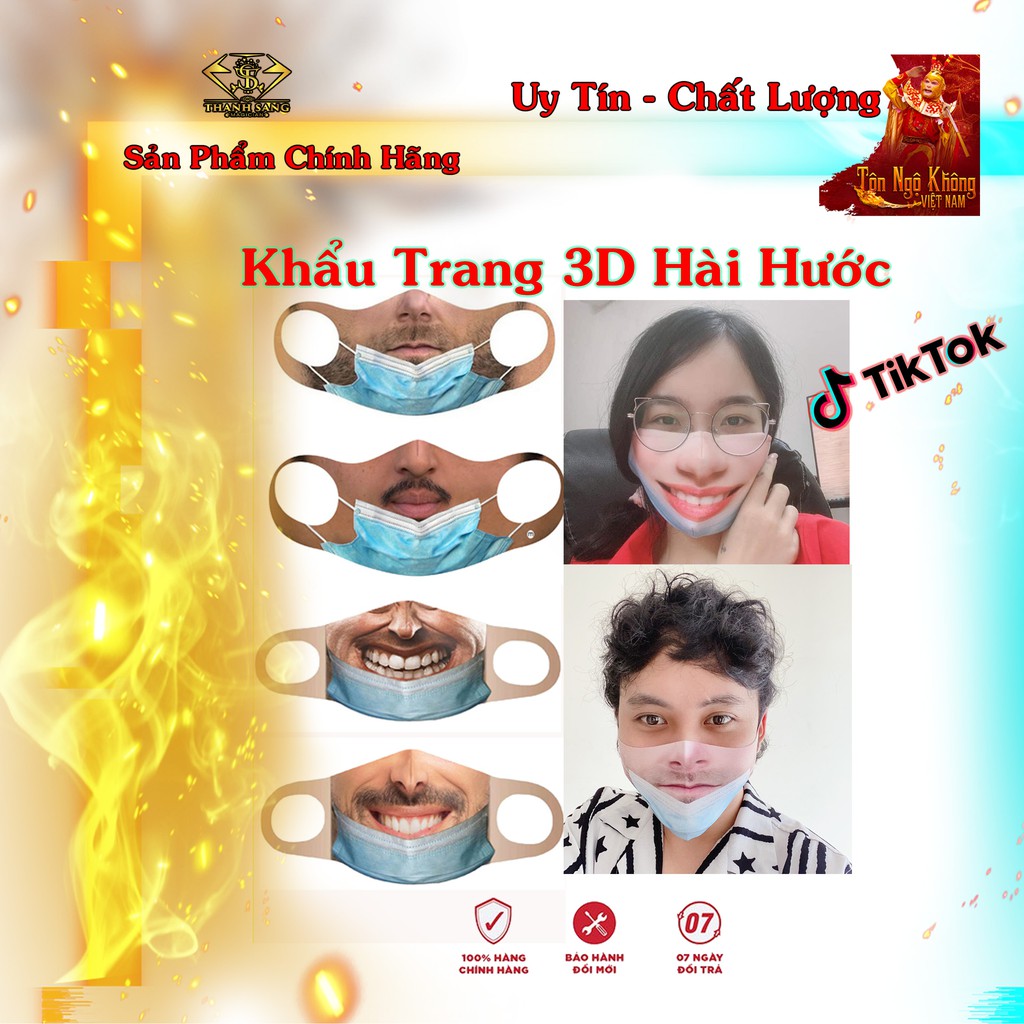 Khẩu Trang 3D Hài Hước Độc Lạ-Khẩu Trang Cao Cấp