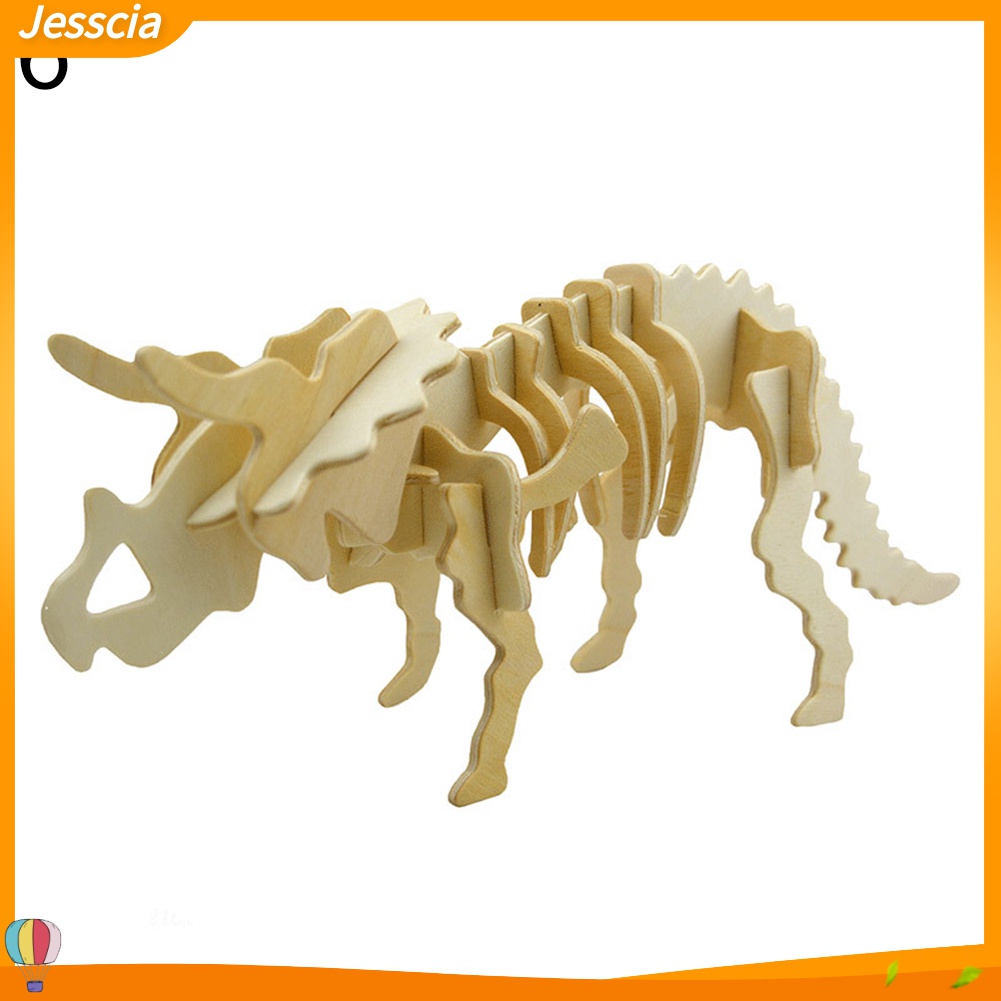 Jessica| Bộ Xếp Hình Xương Khủng Long 3D Bằng Gỗ Cho Bé