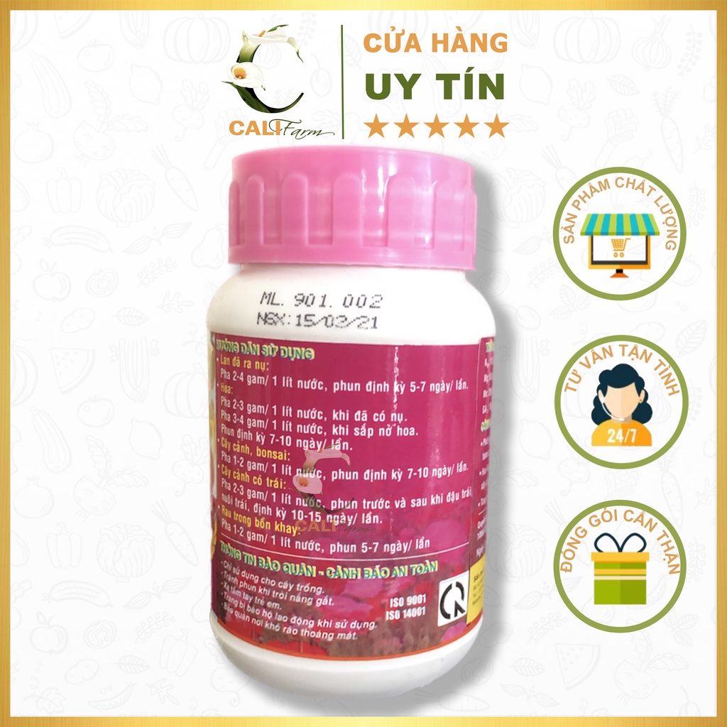 [Combo 3] Phân đầu trâu 501,701,901 cho hoa lan và cây kiểng lọ 100g