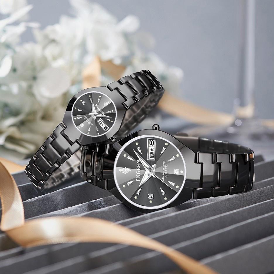 FNGEEN Sản Phẩm Melimpa | Tbq9c (Hàng Có Sẵn) Đồng Hồ Cặp Đôi Không Gỉ Feen 5808 Chống Thấm Nước |Mô Hình Mới
