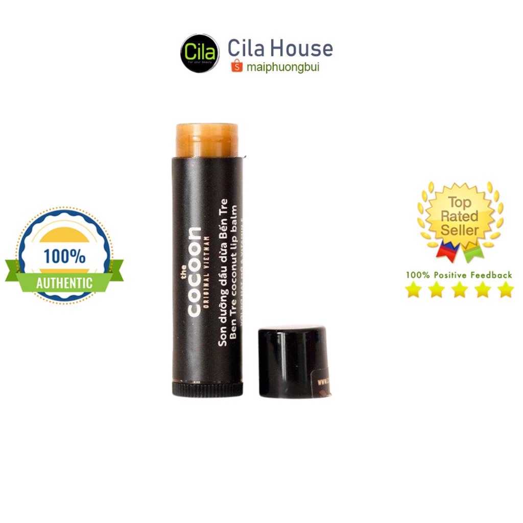 Son dưỡng môi dầu dừa Bến Tre Cocoon dưỡng ẩm môi 5g - Cila House