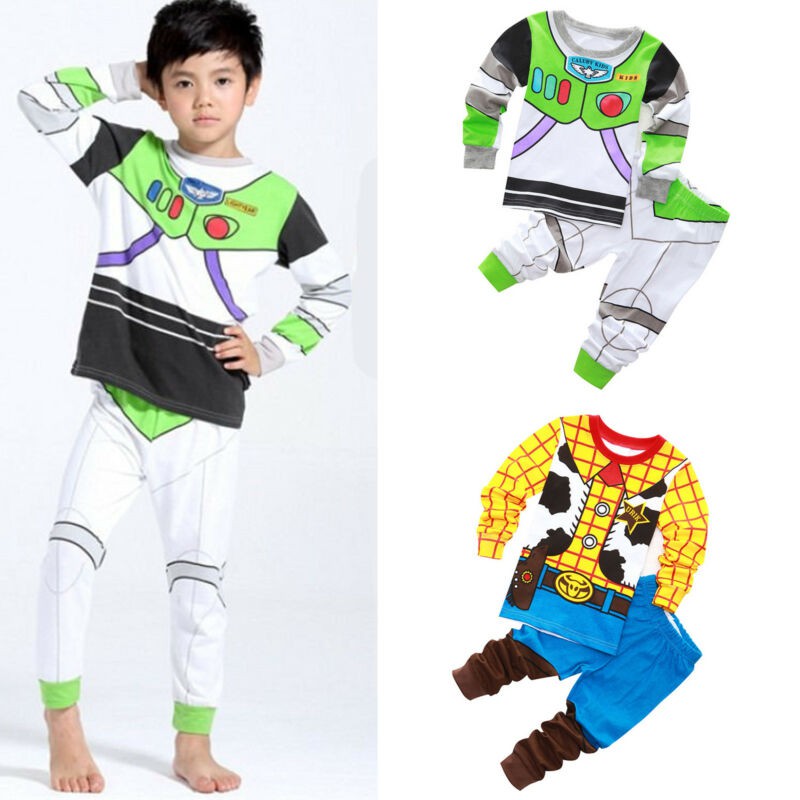 Bộ Đồ Ngủ 2 Món In Họa Tiết Hoạt Hình Dễ Thương Cho Bé Trai + Gái