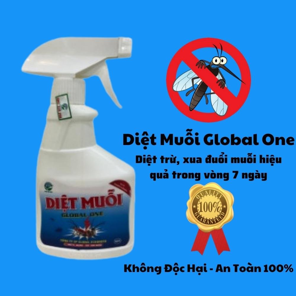 Thuốc xịt muỗi sinh học global one- Không độc hại - Đặc trị muỗi, gián, kiến