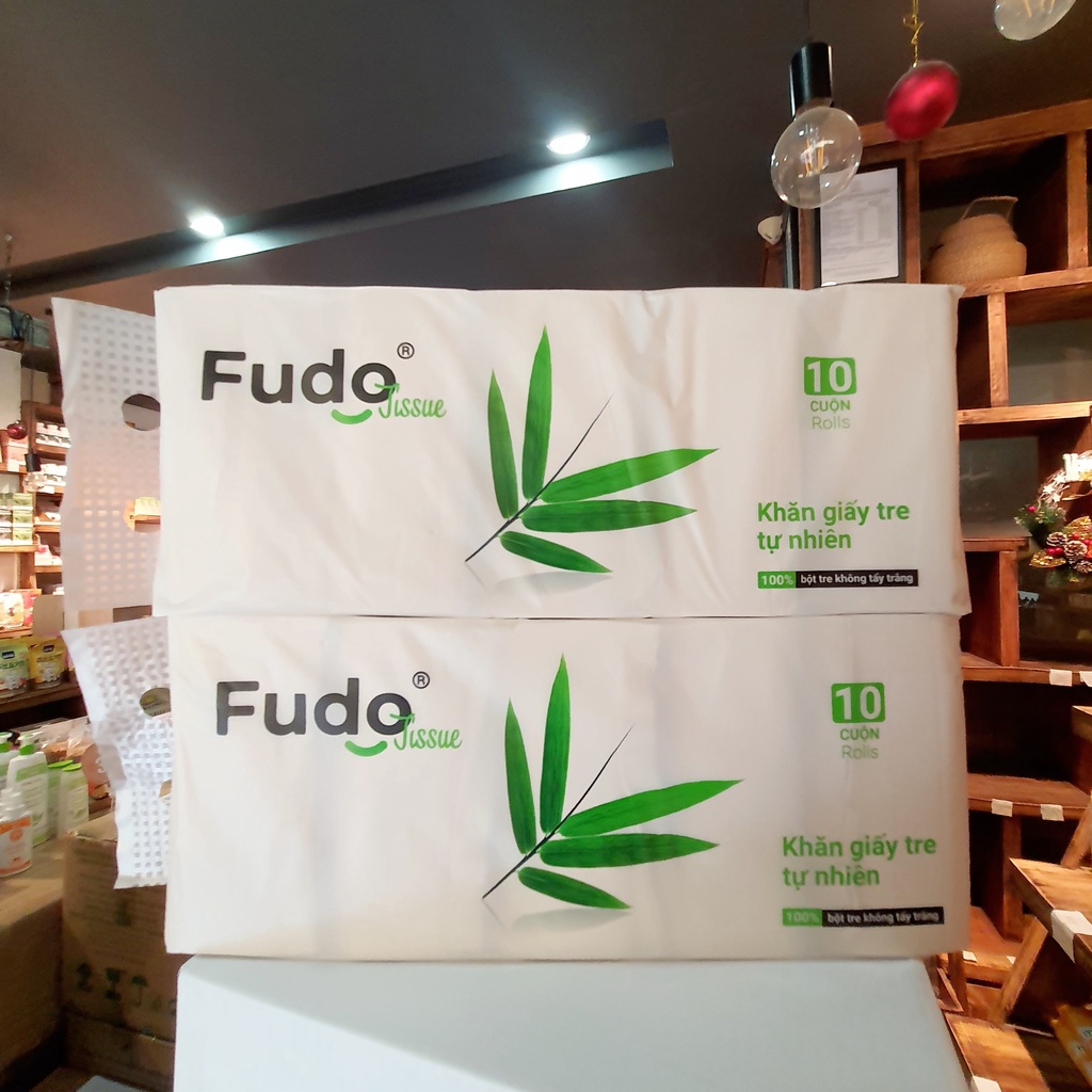 Khăn giấy tre tự nhiên FUDO (Giấy rút / Giấy cuộn) - Kenko