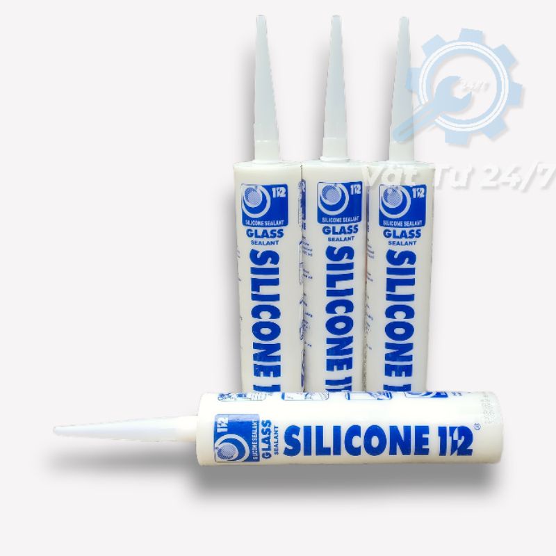 Keo silicone Sealant 112 silicon dán kính đa năng chống dột dán hồ cá dán ron khung cửa màu trong - Súng bắn Fixti
