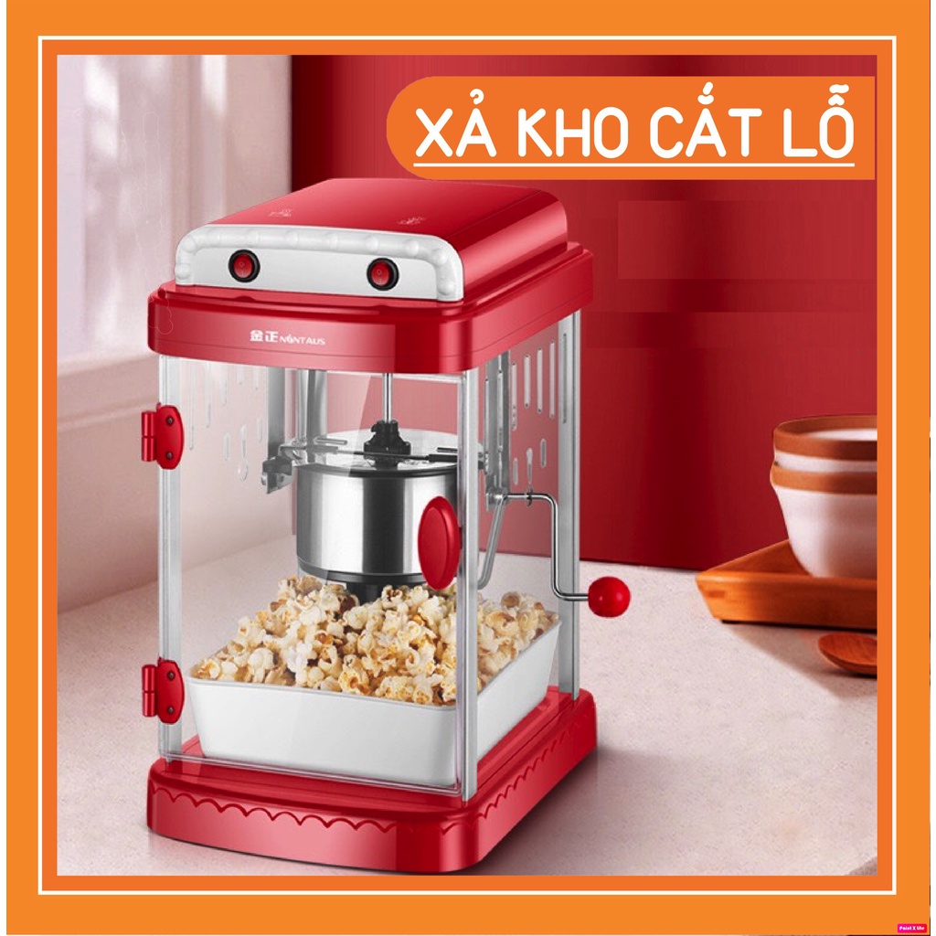 Máy làm bắp rang bơ, bỏng ngô tự động NOUTAUS cao cấp tiện lợi - Tặng kèm gói ngô/bắp