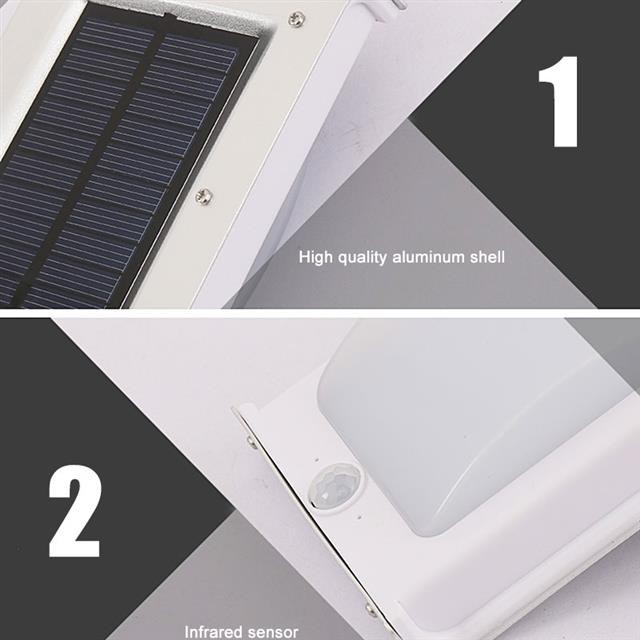 Đèn Led 16 Bóng Gắn Tường Cảm Biến Chuyển Động Sử Dụng Năng Lượng Mặt Trời Gitex