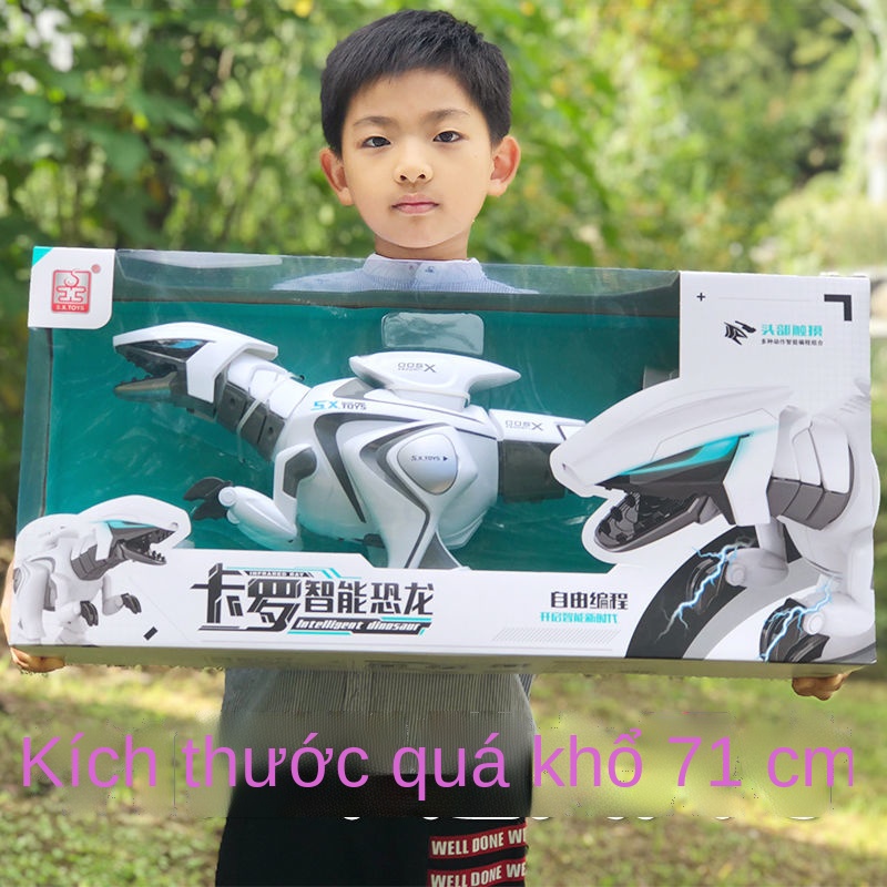 ¤❖☃Cậu bé siêu lớn dành cho trẻ em thông minh điều khiển từ xa khủng long đồ chơi đi bộ điện mô phỏng động vật rô bốt kh