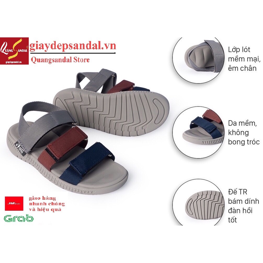 Giày Sandal PA Màu xám F5 Nữ Quai ngang êm ái-chống thấm nước/phylon siêu nhẹ
