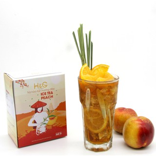 Trà Đào HiGo - Trà hòa tan hương đào hộp 12 gói/ gói 30g