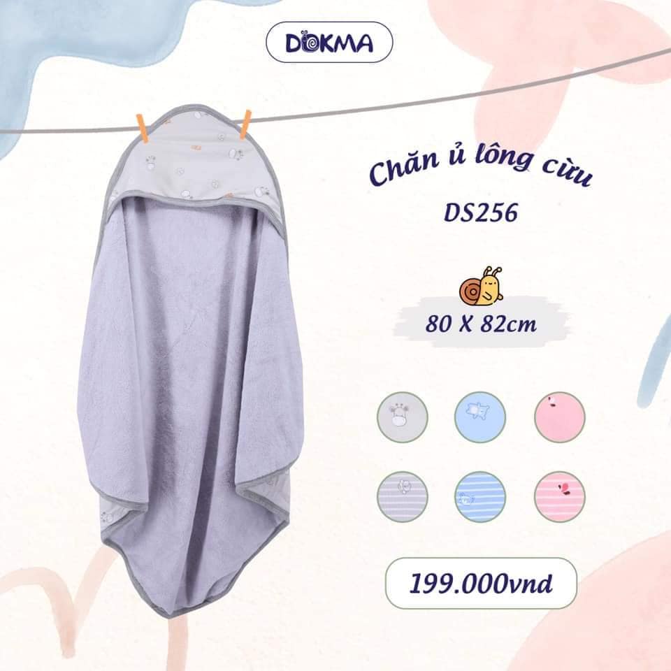 Chăn ủ lông cừu cao cấp cho bé, giữ nhiệt tốt, lông mềm mịn Dokma DS256