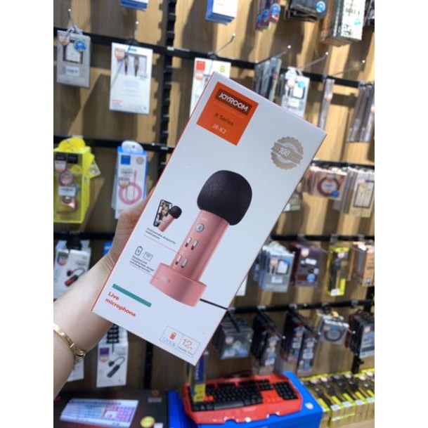 Mic hát karaoke, livestream cho điện thoại Joyroom JR-K2 -A2A