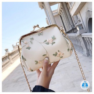 TÚI XÁCH NỮ 🍒 FREE SHIP 🍒 Túi Xách Nữ Thêu Hoa Siêu Xinh NEVA9102