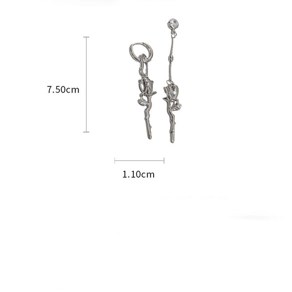 Bông Tai Dáng Dài Hình Hoa Hồng Phong Cách Pháp Thời Trang Cho Nữ