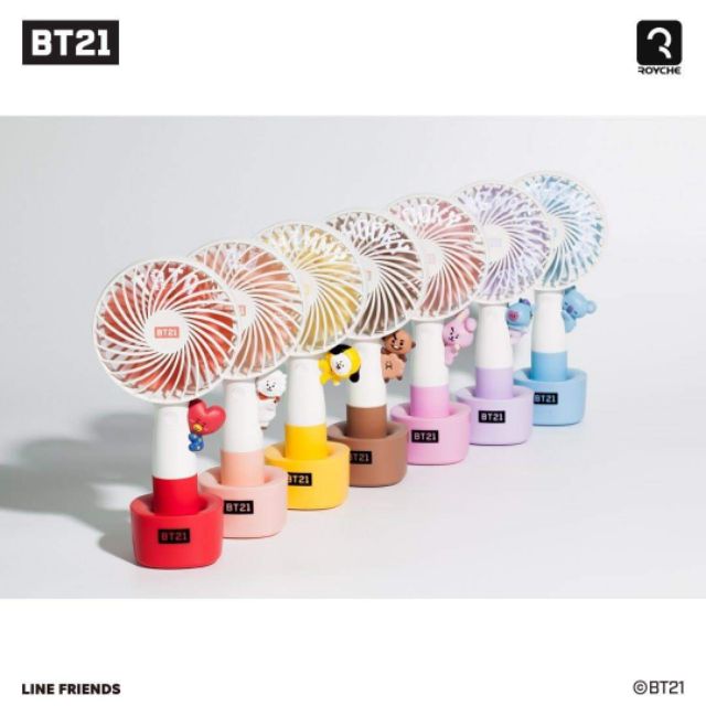 Quạt cầm tay, handy fan BT21 Royche ver3