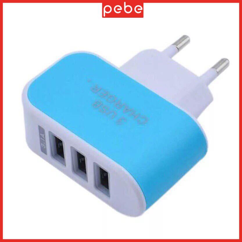 Củ sạc 3 cổng usb sạc điện thoại