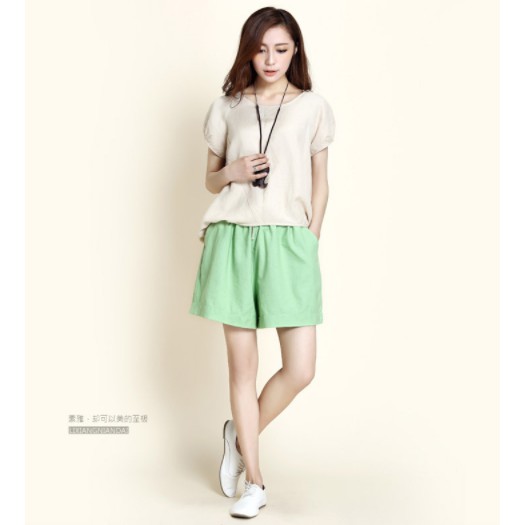 Quần sooc dáng váy cotton nhiều màu đẹp xinh | BigBuy360 - bigbuy360.vn