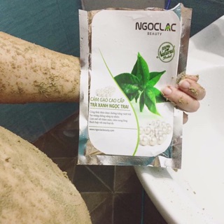 Cám gạo tắm trắng cao cấp trà xanh ngọc trai 100g