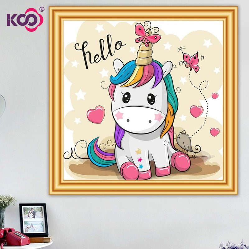 Bộ Tranh Đính Đá Diy Hình Chú Ngựa Dễ Thương Kích Thước 30x30 | BigBuy360 - bigbuy360.vn