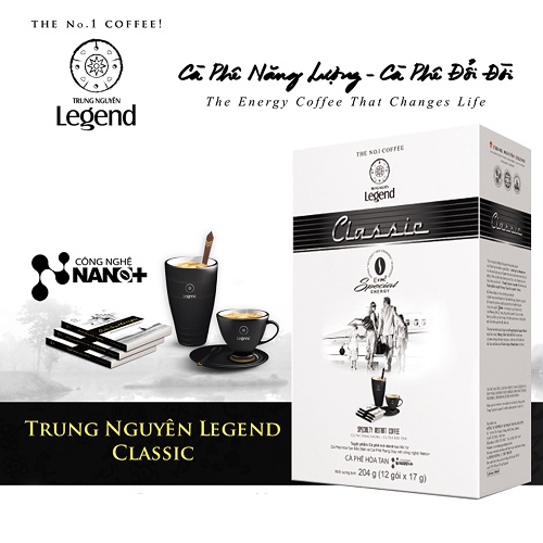 Combo 2 Hộp Cà Phê Sữa Hòa Tan - Legend Classic - Hộp 12 gói - Trung Nguyên Legend (Gu mạnh, vị đắng đậm đà)