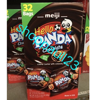 Bánh gấu nhân kem chocolate meiji hello panda mỹ