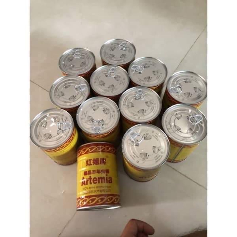 ATERMIA LON VÀNG CON CÁ  , ARTERMIA ẤP NỞ, THỨC ĂN CHO CÁ GUPPY ,BETTA