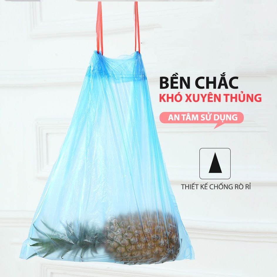 Cuộn 15 túi rác sinh học có dây rút kích thước 45x 50cm