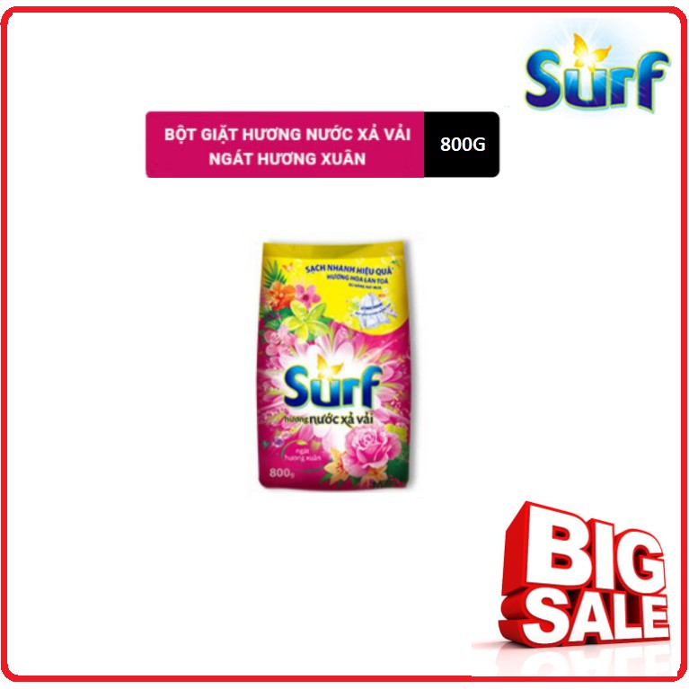 Bột Giặt SURF Ngát Hương Xuân Gói 800g