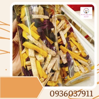 Khoai sấy cọng mix 3 vị - [ăn vặt lâm thùy- giòn ngon chuẩn vị
