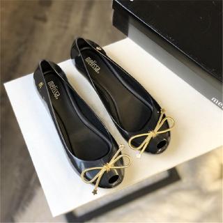 MELISSA NEW Giày Búp Bê Phối Nơ Xinh Xắn Dành Cho Nữ