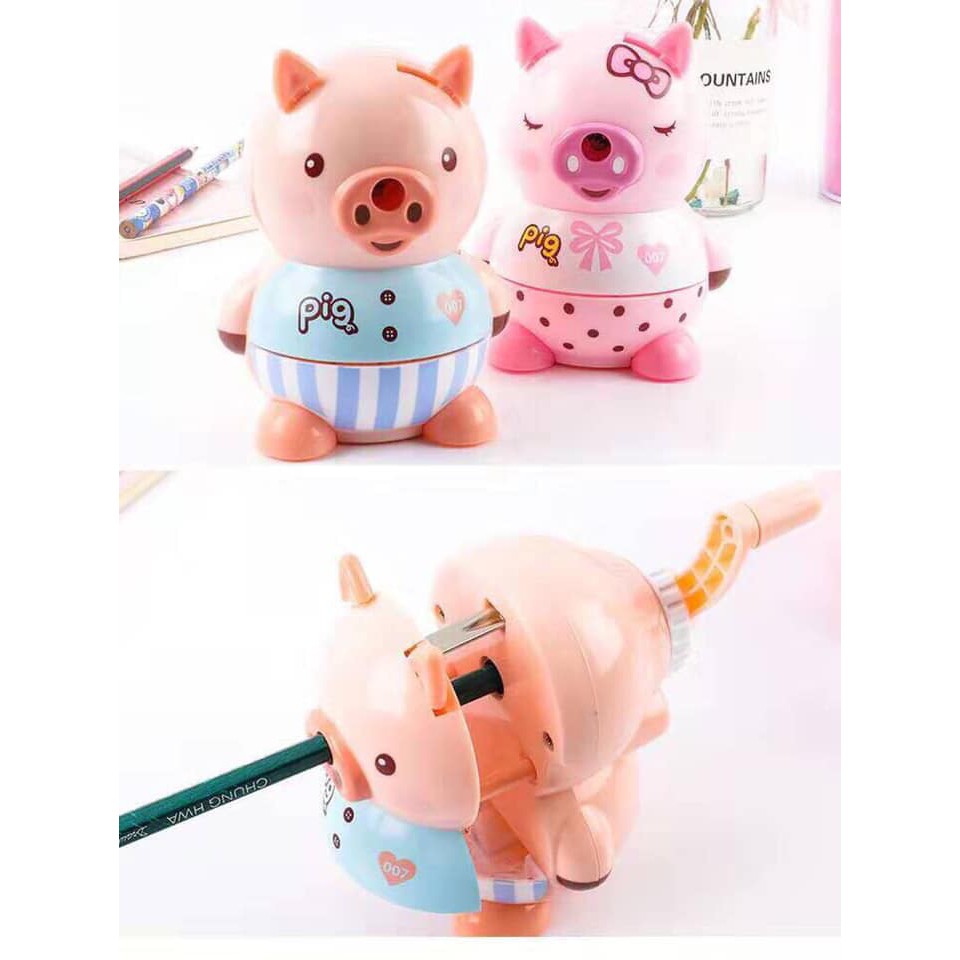 Gọt chì quay tay PEPPA PIG Hồng Xanh - Gọt bút chì