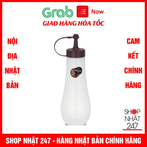 Bình đựng gia vị, nước sốt, nước tương Enough 360ml (Màu nâu) - Nội địa Nhật Bản