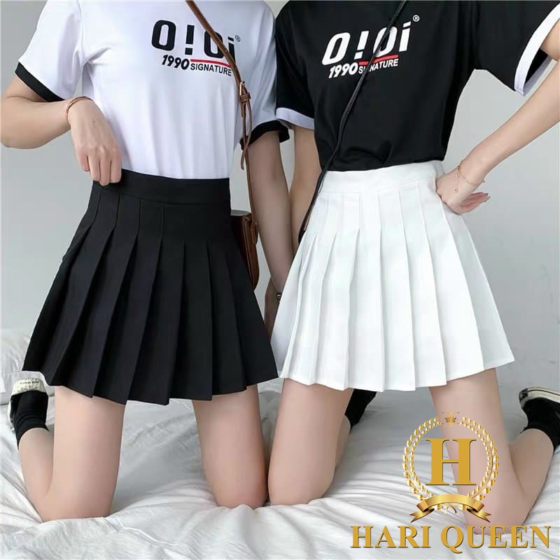 Chân váy tennis siêu đẹp 3 màu trắng đen hồng HARIQUEEN