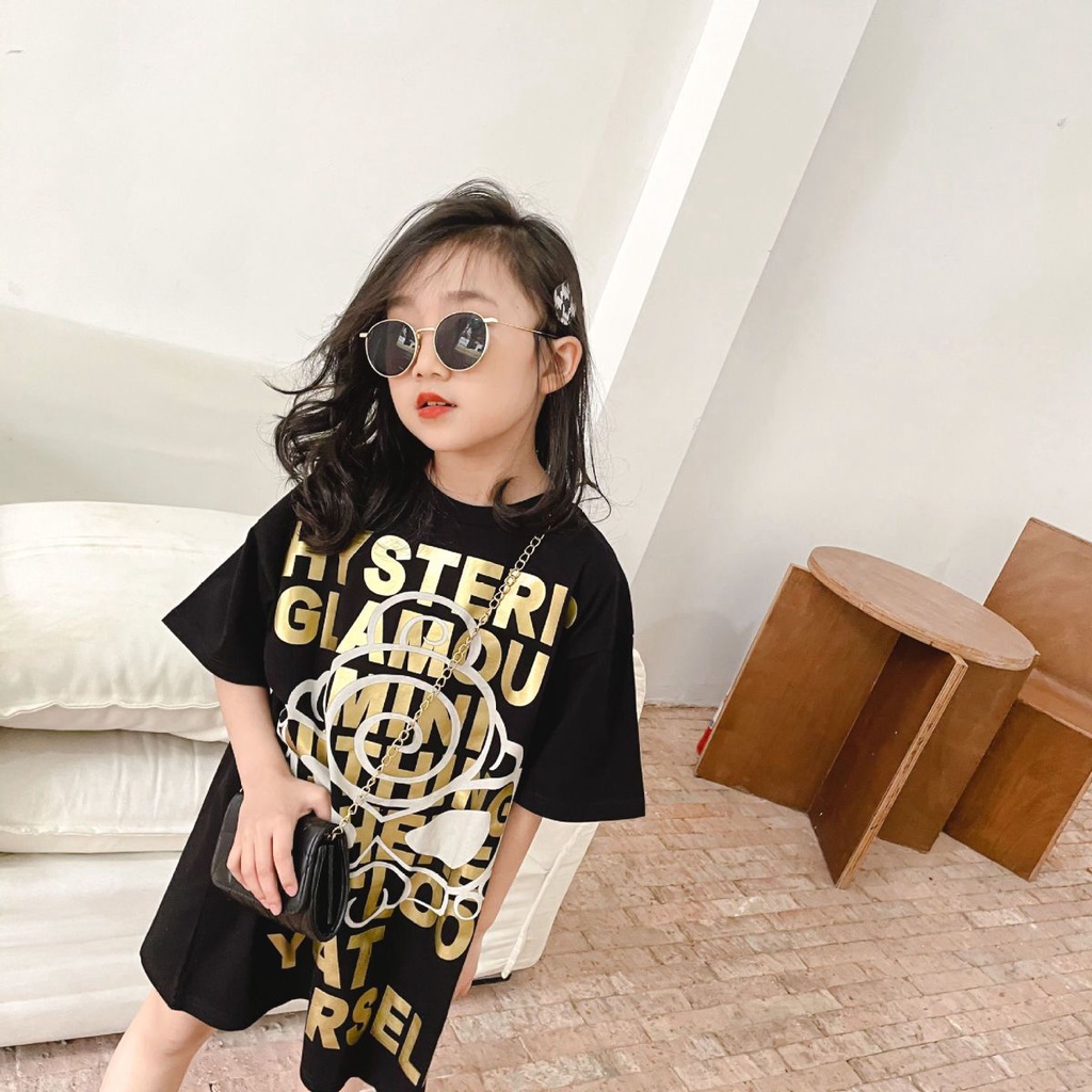 Áo Thun 100% Cotton Mỏng In Họa Tiết Phong Cách Hàn Quốc Mới Cho Bé Gái
