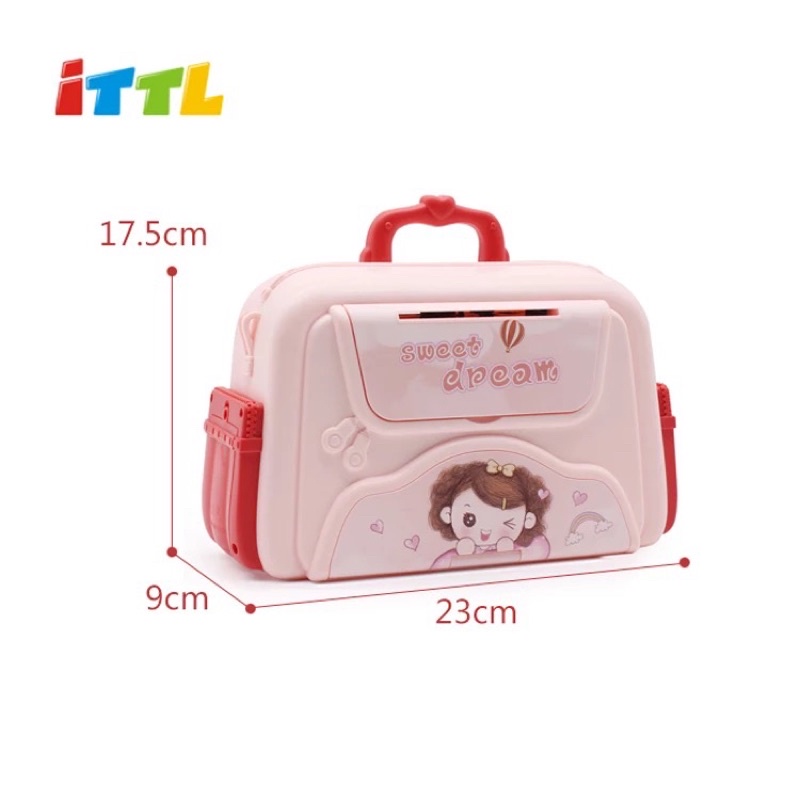 Két Sắt Mini Cho Bé - Mẫu mới có nhấn giả vân tay - Hàng Loại 1