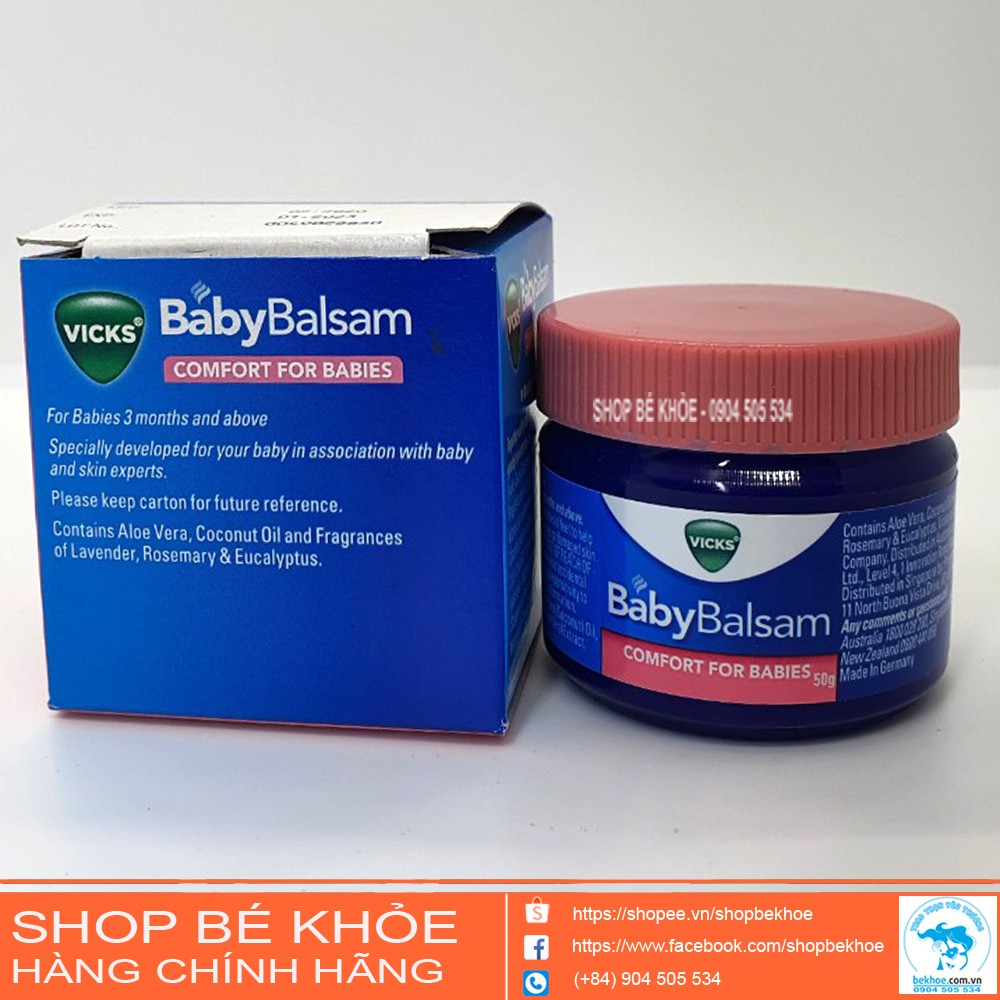 Dầu Vicks Baby Balsam - dầu bôi ấm ngực cho bé