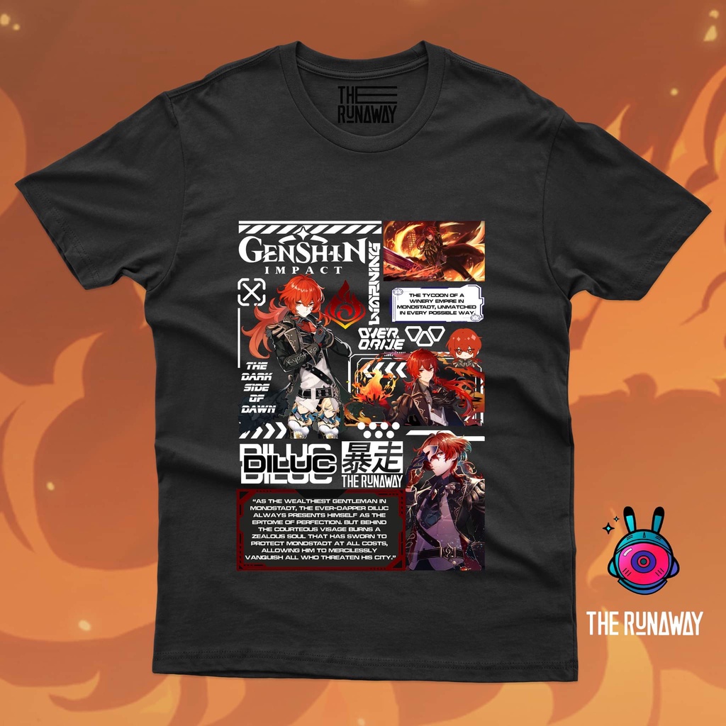 Áo phông Genshin Impact: Diluc 100% Cotton Nam / Nữ  by The Runaway