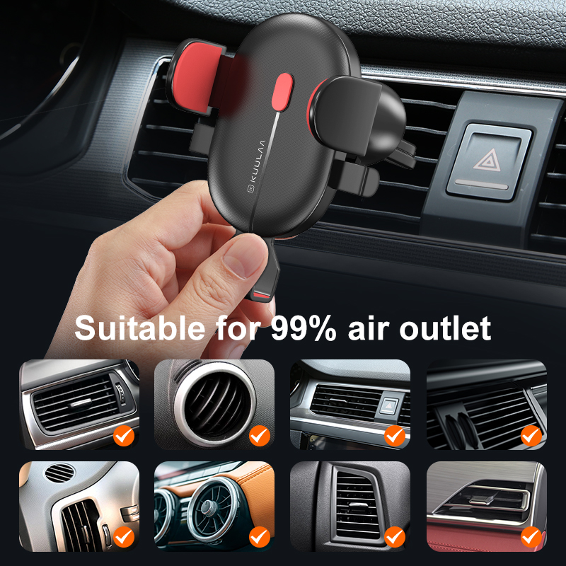 KUULAA Multifunctional Dashboard Air Outlet Suction Cup Gravity Telescopic Car Bracket Automatic Clamping Suitable for Android IPhone