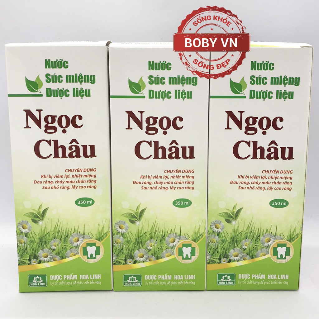 Nước súc miệng dược liệu Ngọc Châu của Dược Hoa Linh - Chuyên dùng khi bị viêm lợi, nhiệt miệng, chảy máu chân răng