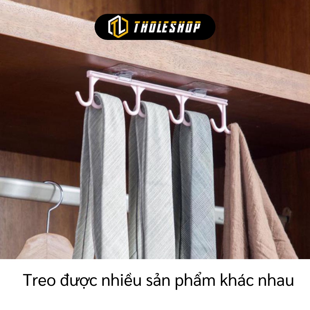 Móc Treo Nhà Bếp - Thanh Treo Ngược Dán Trần, Kệ Tủ, Móc Thìa, Vá, Cà Vạt 8934