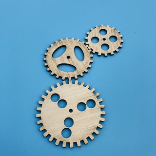 Bộ 3 Bánh Răng Thuần Mộc Kèm Ốc Gắn Lên Bảng Bận Rộn, Phụ Kiện Làm Busy Board Tại Nhà Cho Bé Yêu