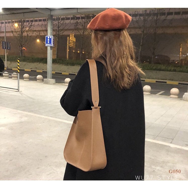 Túi xách nữ kèm ví đeo vai đeo chéo, form đứng chất da trơn dày mịn H24