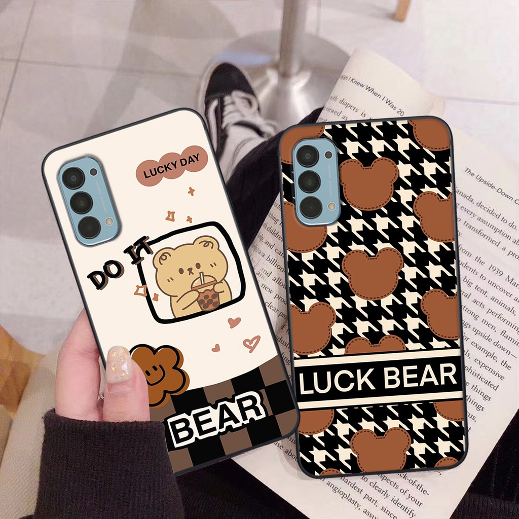 Ốp lưng Oppo RENO 4 happy day, gấu bear dễ thương - BỀN - ĐẸP -BAO GIÁ TOÀN THỊ TRƯỜNG
