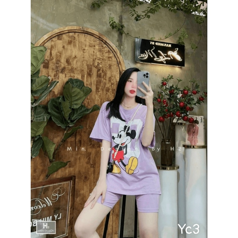 (Free ship) Sét Da Cá Siêu Chất Lượng Mặc Cực Thoáng Có In Hình Chuột Mickey Dễ Thương UP VLTN Shop