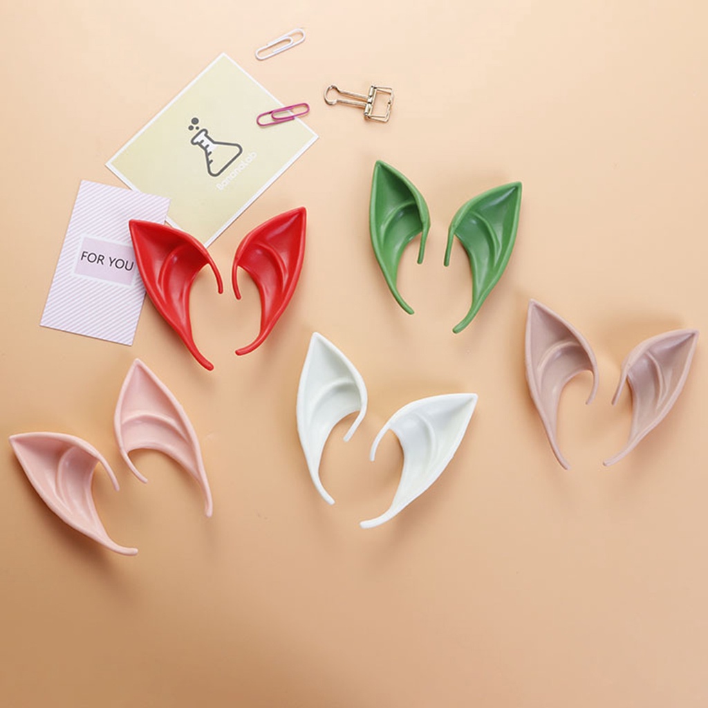 1 Cặp Tai Yêu Tinh Bằng Latex Thân Thiện Với Da Dùng Hóa Trang Halloween